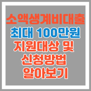 소액생계비대출