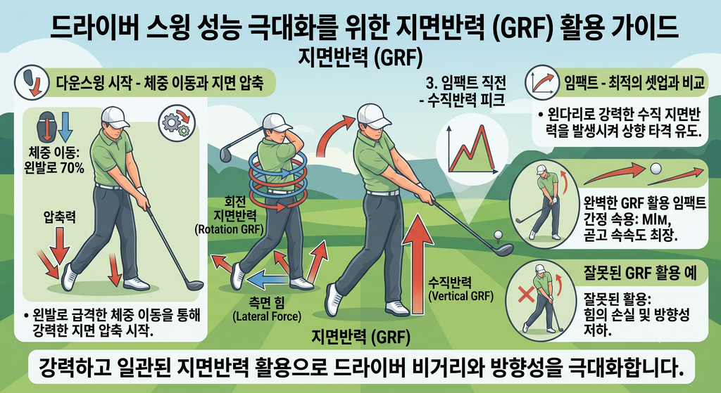 드라이버 지면 반력 활용방법